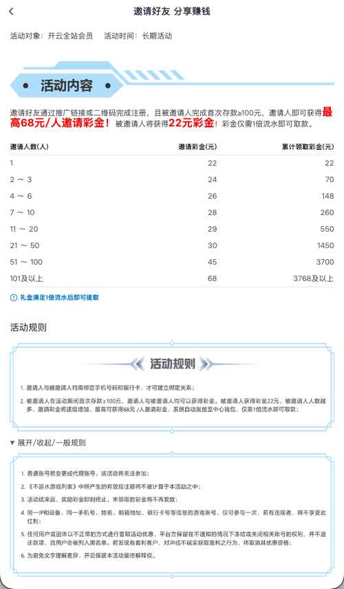 开云体育邀请好友分享赚钱活动